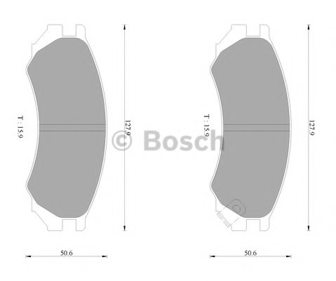 BOSCH 0 986 AB1 124 Brake Pad Set, disc brake